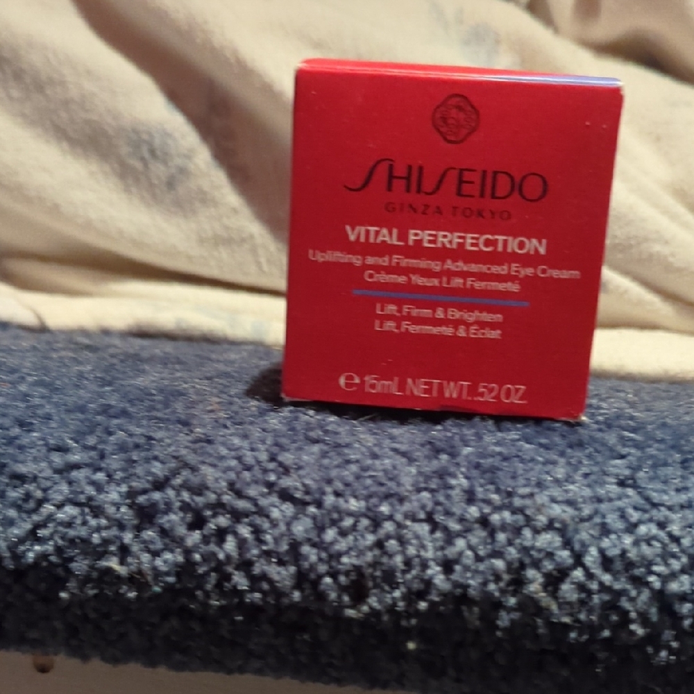 Shiseido Vital Perfection Eye Cream in Bold Red